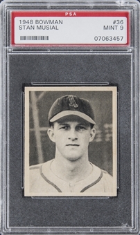 1948 Bowman #36 Stan Musial Rookie Card – PSA MINT 9